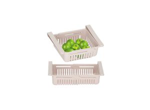 5907719416816 - Springos - Universal-Container Organizer für Kühlschrank Korb Vorratsbehälter Schublade Regal ausziehbare Ablage einstellbar robust sicher