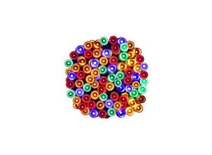 5907719426860 - Springos - Weihnachtsbeleuchtung Lichterkette 120 LEDs 9 m 8 Modi Timer bunt