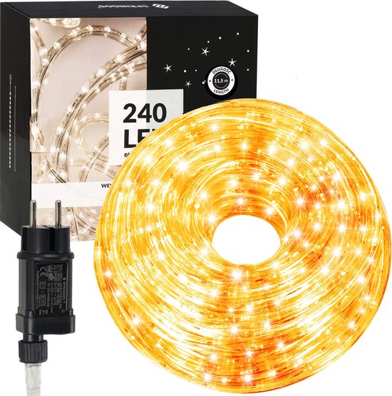 5907719465173 - Springos Light Snake - Lichterkette für Innen und Außen - 10 m - Warmweiß - 240 LED