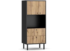 5907763643107 - Highboard Industrial-Stil 2 Türen und 2 Schubladen L57 x H135 cm - Bospe