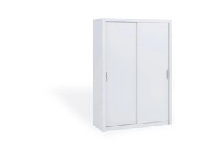 5908291898564 - Schiebetürenschrank Berti 2-türiger Kleiderschrank B150 x H215 x T62 cm Weiss - Furnix