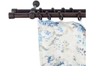 5949127111938 - Gardinenstange »Cafiro« 2 läufig-läufig Fixmass 28 mm Holz verschiedene Längen und Farben Komplettset