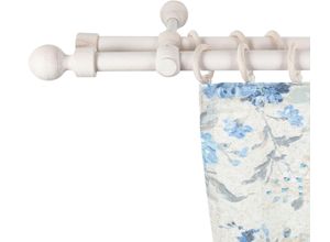 5949127113604 - Gardinenstange »Giro« 2 läufig-läufig Fixmass 28 mm Holz verschiedene Längen und Farben Komplettset