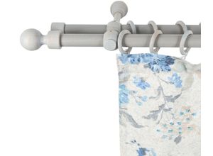 5949127113741 - Gardinenstange »Giro« 2 läufig-läufig Fixmass 28 mm Holz verschiedene Längen und Farben Komplettset