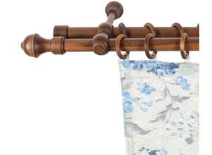 5949127153327 - Gardinenstange »Ares« 2 läufig-läufig Fixmass 28 mm Holz verschiedene Längen und Farben Komplettset