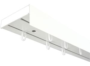 5949127154782 - Gardinenschiene Vorhangschiene SH (1) mit Blende 5 cm Gr 13 weiß L580cm T77cm Kunststoff Gardinenstangen Topseller