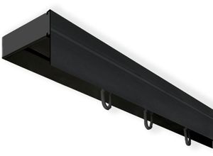 5949127157882 - Gardinenschiene Vorhangschiene SH mit Blende Gr 6 schwarz L300cm T47cm Kunststoff Gardinenstangen