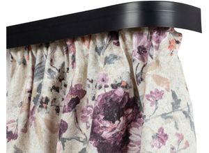 5949127198878 - Gardinenschiene SH1 mit Blende 75 cm Gr 2 schwarz (schwarzweiß) L150cm T47cm Kunststoff Gardinenstangen mit Blende 75 cm