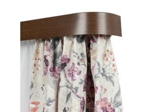 5949127205644 - Gardinenschiene SH1 mit Blende 75 cm Gr 7 weißwalnussfarben L360cm T47cm Kunststoff Gardinenstangen mit Blende 75 cm