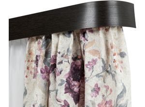 5949127209086 - Gardinenschiene SH1 mit Blende 75 cm Gr 1 schwarzwengefarben L120cm T47cm Kunststoff Gardinenstangen mit Blende 75 cm