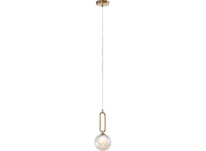 5996595723033 - 72303 Hängeleuchte rosehip G9 1x max 25W Metall champagne Glas mehrfarbig H150cm Ø15cm dimmbar - Rabalux