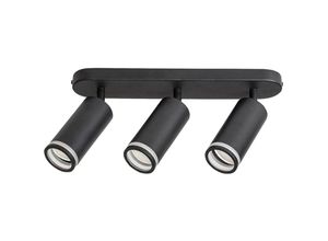 5996595730352 - 73035 Deckenleuchte SENOBIA GU10 3x max35W Aluminium schwarz Acryl weiß B35cm H16cm Ø55cm dimmbar