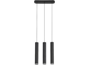 5996595730376 - 73037 Hängeleuchte senobia GU10 3X max5W Aluminium schwarz Acryl weiß B35cm H150cm Ø55cm dimmbar - Rabalux