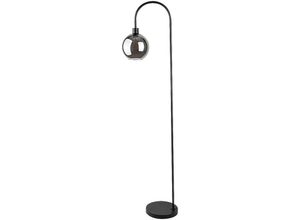 5996595740252 - 74025 Stehleuchte ricardo E27 1x max40W Metall schwarz Glas getönt B41cm H160cm Ø195cm mit Schalter - Rabalux