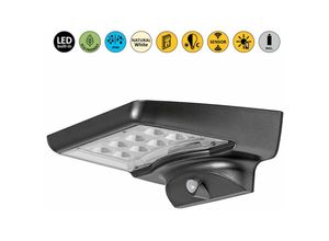 5996595770143 - 77014 Wandleuchte moselle Kunststoff schwarz led 4W IP44 4000K L19cm B15cm H7cm mit Sensor - Rabalux