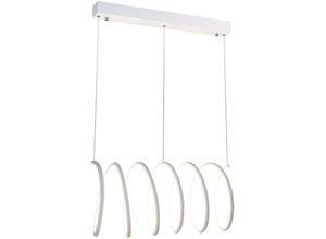 5998250325507 - 2550 led Pendelleuchte Donatella aus Metall Kunststoff weiß  chrom B87cm H100cm - Rabalux