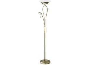 5998250340784 - 4078 Stehleuchte Gamma aus Metall Glas bronzefarben Ø32cm H174cm dimmbar - Rabalux