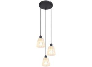 5998250353333 - 5333 Hängeleuchte Jarina schwarz transparent E27 3x max 40W L150cm dimmbar - Rabalux