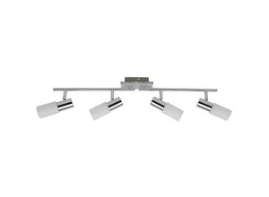 5998250360997 - 6099 Spotleuchte Schienensystem Logan aus Metall Glas chrom  satinfarben chrom Ø10cm B712cm H8cm - Rabalux