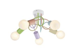 5998250363400 - 6340 Kinderzimmerleuchte Linett Deckenleuchte 5-flammig bunt E27 5x max 40W Ø355cm Höhe 205cm - Rabalux