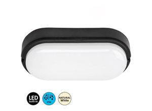 5998250374093 - 7409 Deckenleuchte Wandleuchte hort Kunststoff schwarz led 15W IP54 4000K L20cm B55cm H10cm - Rabalux