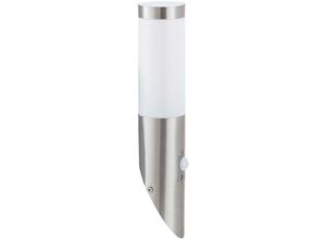 5998250382661 - 8266 Außenleuchte Wandleuchte Inox torch aus Metall Kunststoff edelstahlfarben  weiß Ø76cm L18cm H38cm mit Sensor IP44 - Rabalux