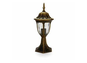 5998250383736 - Licht-erlebnisse - Wegeleuchte Garten außen 43 cm Rustikal in Gold antik milano - Gold Antik