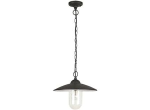 5998250386874 - 8687 Außenleuchte Pendelleuchte Vigo aus Metall Glas matt schwarz  weiß Ø30cm H83cm IP44 - Rabalux