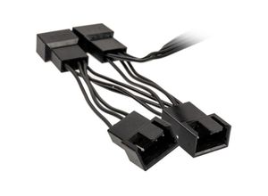 5999094003897 - PC-Lüfter Y-Kabel [1x PC-Lüfter Buchse 4pol - 4x PC-Lüfter Buchse 4pol] 035 m Schwarz Kolink