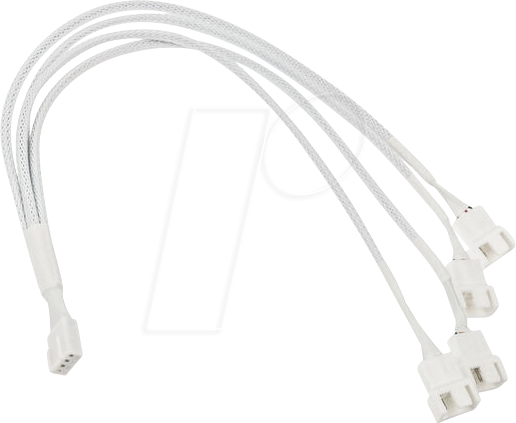 5999094006683 - 06683 - Kolink 1-4 PWM Lüfter Splitterkabel - 35 cm geflochten weiß