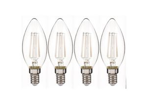 5999097964560 - LED-White-Filament-Leuchtmittel-Set 4er - Kerze E14 45W 470 Lumen 5999097964560 - LED-White-Filament-Leuchtmittel-Set 4er - Kerze E14 45W 470 Lumen