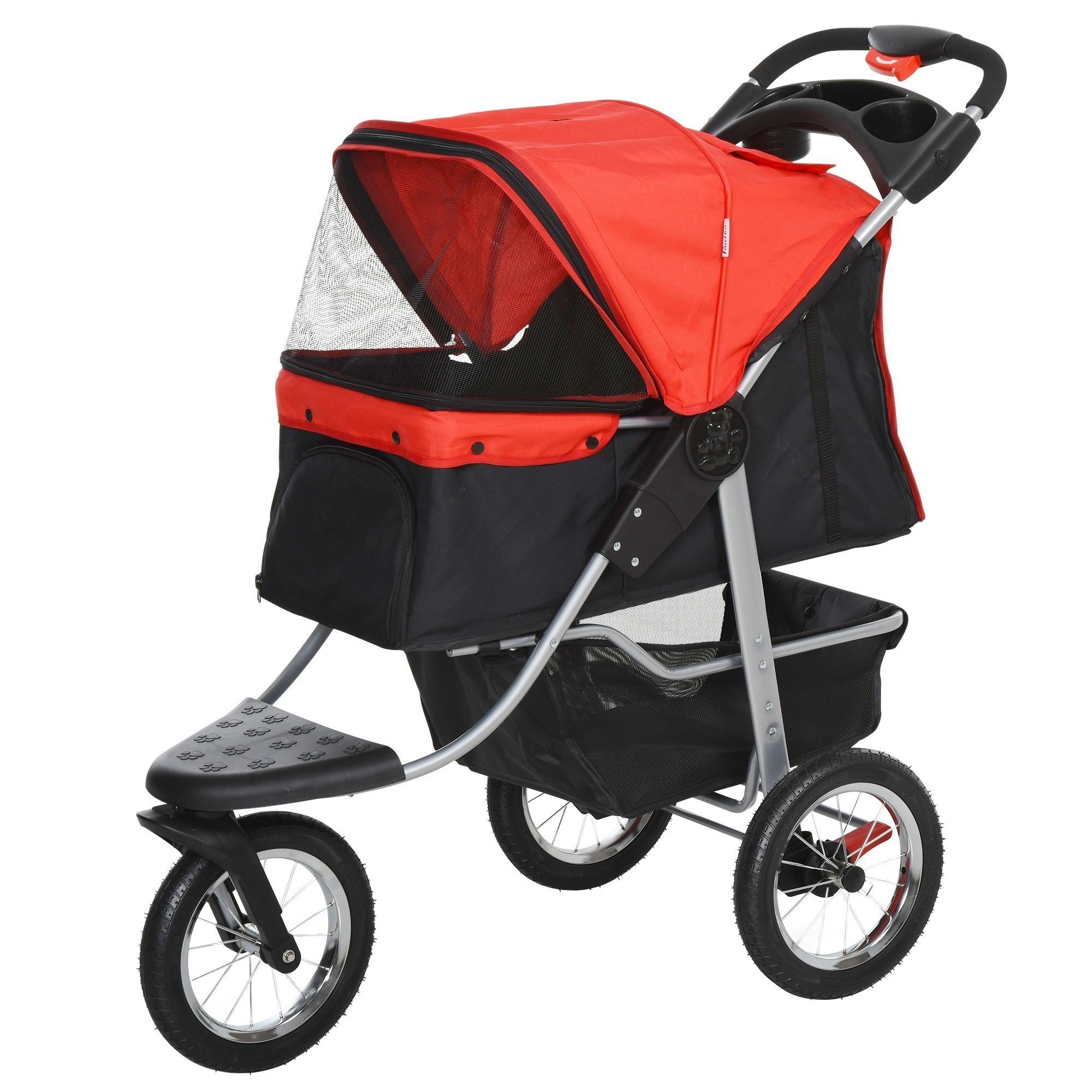 6011600459420 - Hundekinderwagen - Rot - Zusammenklappbar - 1095 x 545 x 1065 cm