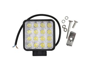 6020168728015 - Planet Shop - 48W Square Led Spotlight Working 16 Led 3W Depth Auto Boat