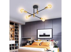 6033797036406 - Axhup - 4 Lichter Deckenleuchte Moderne Industrielle für den Innenbereich Leuchter aus Metall E27 Deckenlampe Kronleuchter für Wohnzimmer Küche