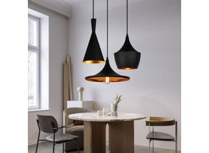 6033797036598 - 3 Flammig Pendelleuchte aus Metall Kronleuchter im Modernen Geometrischen Stil mit Runde Basis Lampe E27 für Esszimmer Wohnzimmer Schlafzimmer