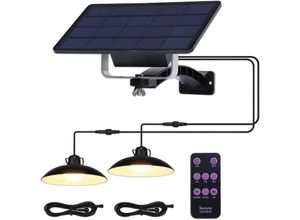 6089639366149 - longziming Outdoor Solar Kronleuchter mit Handfernbedienung IP65 Wasserdicht 32LED Dimmbar Solar Pendelleuchte Solarbetriebene Pendelleuchte Lampe