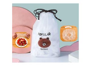 6089639366347 - longziming Frischhaltebeutel 100 Stück Frischhaltebeutel zum Auflegen auf Teller und Schüsseln Küchenfrischhaltebeutel Elastische