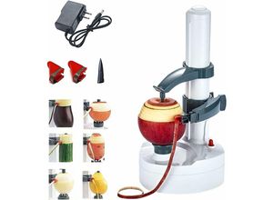 6089639368242 - Elektrischer SchälerElektrischer ApfelschälerElektrischer Gemüseschäler Für GemüseRundkartoffelnRundäpfelAusgestattet Mit 2 KlingenEinfach Zu