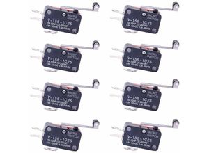 6089639370405 - Longziming - Micro switch limit v-156-1C25 Lange Scharnierrolle Hebelarm spdt Action Snap Pack (8PCS)