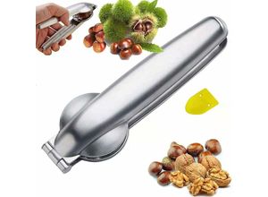 6089639384181 - Longziming - KastanienschneiderPremium 2 in 1 Schnellkastanienzange Nussknacker Schäler Walnussklemme Metallnussöffner Edelstahl 6089639384181 - Longziming - KastanienschneiderPremium 2 in 1 Schnellkastanienzange Nussknacker Schäler Walnussklemme Metallnussöffner Edelstahl