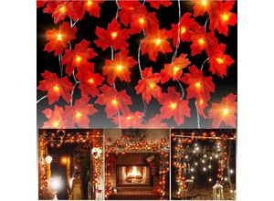 6089639385430 - Longziming - Maple Lights6M 40 led Maple Leaf LichterkettenAhornblatt LichterkettenHerbst Lichterkettenfür