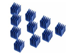 6089639499212 - Longziming - 10er-Pack blaue Aluminium-Schrittmotor-Kühlrippen für TMC2100 3D-Drucker(9912MM)