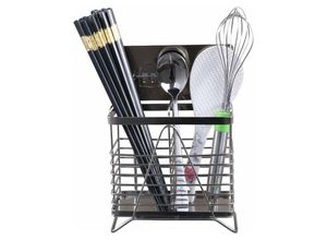 6089639500833 - Besteckhalter Abtropffläche Besteckständer Küchenmesser Gabel Suppenlöffel Punch-Rack Aufbewahrung ohne Lagerregal wandmontierter