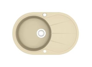 6090177056720 - Longziming - Granitspüle Einzelbecken Oval Beige