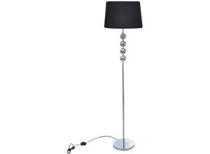 6090177110194 - Longziming - Stehlampe mit 4-Kugel-Dekoelement Schwarz