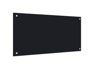 6090177159100 - Longziming - Küchenrückwand Schwarz 80 x 40 cm Hartglas