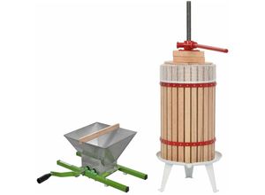 6090177183044 - Longziming - 2-tlg Obst- & Weinpresse und Mühle-Set