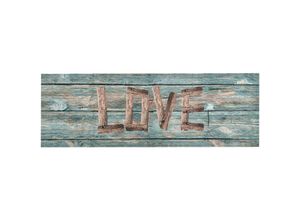 6090177551171 - The Living Store - Küchenteppich Waschbar Love 60x300 cm