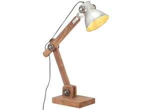 6090177557258 - Longziming - Schreibtischlampe Industriestil Silbern Rund 58x18x90 cm E27