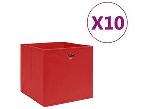 6090177586135 - Longziming - Aufbewahrungsboxen 10 Stk Vliesstoff 28x28x28 cm Rot